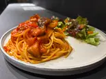 彩り野菜のトマトソースパスタ（MR.HIPPO COFFEE立会川店）