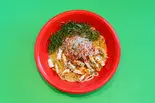 ペペロンチーノ【大盛り】大葉＆シラス＆イカトッピング（ペペロンチーノ専門店 ぺろん 森ノ宮店）