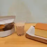 オリジナルハーフサイズ×タピオカミルクティー×台湾カステララスクセット（つきぐまカステラ 大曽根店）