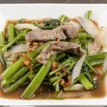 牛空芯菜炒め/rau muong xao bo(Tay Ho Quan)