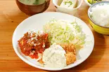チキ南ハンバーグ定食（手作り定食 まるつ食堂）