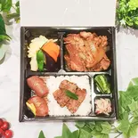 牛カルビ・牛タンと肉寿司弁当（焼肉レストランMEATPIA）