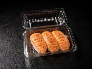 【香ばしさの3貫】炙りトロサーモン握り