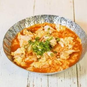 【韓国風】ピリ辛鶏チゲ雑炊【Korean】 rice ＆ chicken jjigae porridge