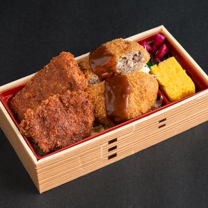 牛たれカツ＆メンチカツ重