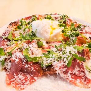 1日5食限定！イタリア ムルジア産とろけるブラータチーズとスペイン産生ハムのプロシュート＆ルーコラ(その日のうちにお召し上がりください)
