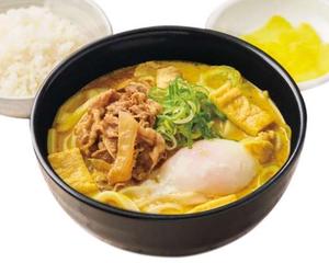 千吉肉のせ温玉カレーうどん