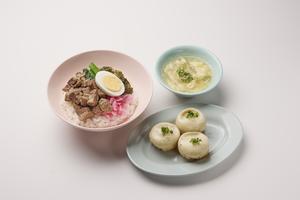 焼小籠包3個+魯肉飯