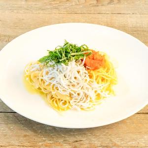 明太子としらすのパスタ
