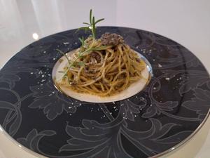 生マッシュルームから作ったクリームパスタ