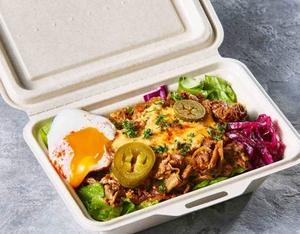 半熟卵BBQボウル Half-boiled egg BBQ Bowl
