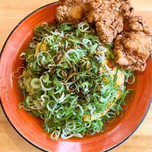 ネギだくオムチャーハン+唐揚げ3個