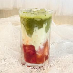 苺抹茶ラテ(ice)