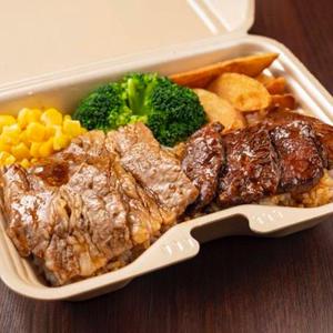 【人気,NO1！】ハラミ×カルビ弁当 75g×75g