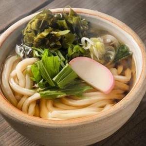 わかめ温うどん hot udon with seaweed
