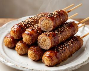 肉巻きおにぎり(串)1本 / Meat-Wrapped Rice Skewer (1 Skewer)