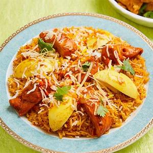 チキンビリヤニ ライターつきChicken Biriyani with raita