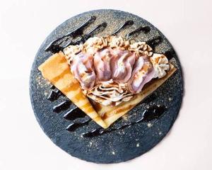 モチモチ紅芋大福クレープ/Chewy Red Potato Daifuku Crepe