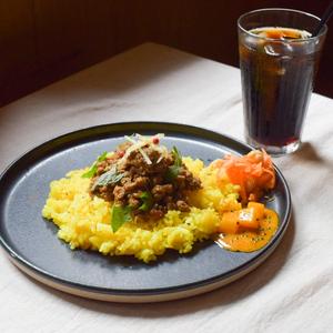ラムキーマカレー+自家焙煎アイスコーヒーセット