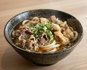 肉かすうどん