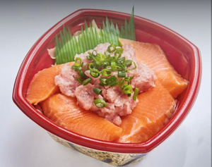丼丸 サーモンネギトロ丼