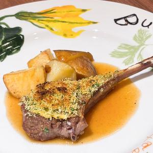 仔羊の香草パン粉つけ焼き