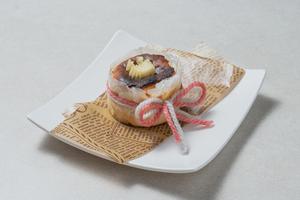 リンゴのバスクチーズケーキ