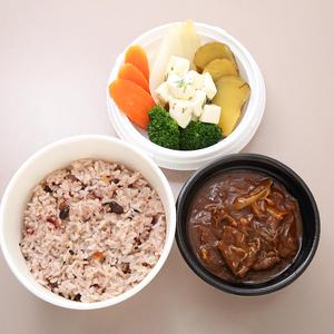 博多ハヤシライスセット+バジルチーズ