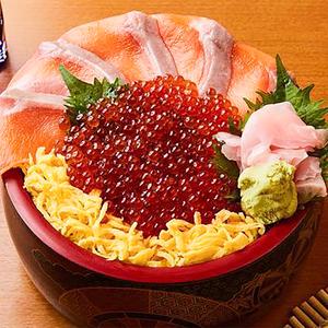 寿司屋が作るサーモンといくらの親子丼 Salmon ＆ Salmon Roe Rice Bowl
