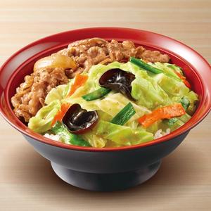 シャキうま塩野菜牛丼 Gyudon with Tender-crisp Veggies