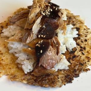 元祖焼きおにぎらずマグロかま焼き手ほぐしにんにく醤油