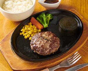 旨味たっぷり！【馬肉ハンバーグ定食】