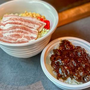 ブタ玉とミニ黒カレーセット