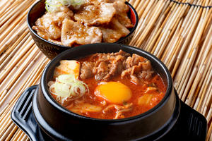 牛カルビスンドゥブ～ミニカルビ丼セット～