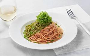 混ぜて美味しい2種類ソースのパスタ2180円↓