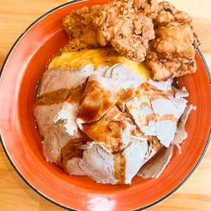 チャーシューオムチャーハン+唐揚げ3個