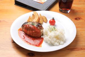 トマトソースのハンバーグcafe弁(ごはん付き)