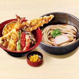 久兵衛屋 【満腹久セット】ぶっかけうどん・上穴子天丼