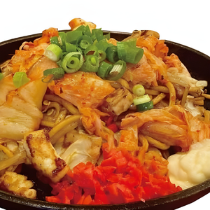 【ピリ辛！！】キムチ・イカ焼そば Squid fried noodles with kimchi