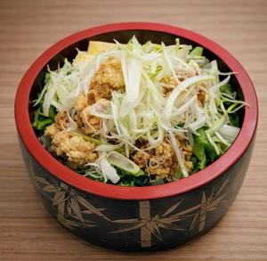 唐揚げ丼ねぎまみれ