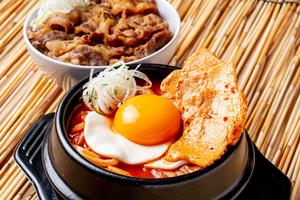 豚スンドゥブうどん～ミニカルビ丼セット～