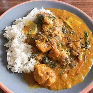 夏野菜鶏ガラチキンカレー