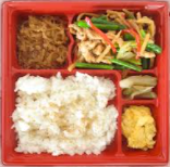豚肉とニンニクの芽の炒め弁当