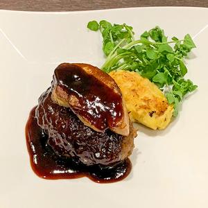 フォアグラハンバーグの鉄板焼き