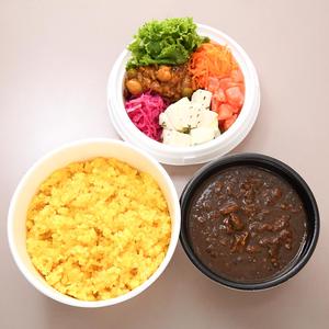 博多カレーライスセット+バジルチーズ