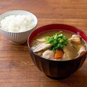 ねぎたっぷり豚汁とご飯 Green Onions Tonjiru with Rice