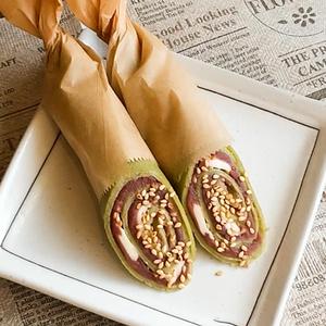 抹茶あんバタークレープ