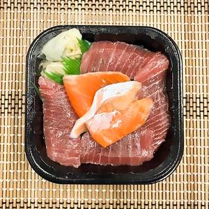 丼丸 まぐろサーモン丼 Tuna and Salmon Rice Bowl
