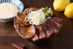 牛タン＆ハラミの相盛り丼 Beef Tongue ＆ Harami Bowl