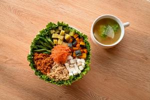 【脂肪燃焼】ホット・インディアンサラダボウル＆ヘルシー野菜スープセット